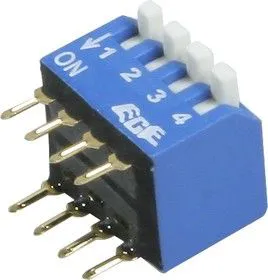 SWD3-4 (ВДМ1-4), Переключатель DIP угловой, 4 контактных групп