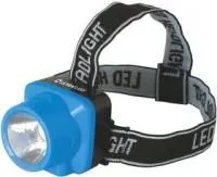 Фонарь налобный аккумуляторный LED 5374 (220В LED 1 режим, голуб.) Ultraflash 12427