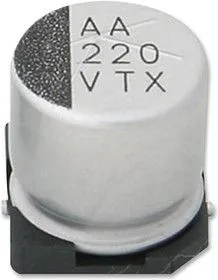 25TXV100M6.3X8, SMD электролитический конденсатор, Radial Can - SMD, 100 мкФ, 25 В, 11 Ом, Серия TXV