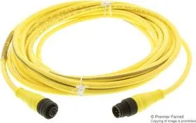 120066-0692, Датчик Кабеля, BRAD Micro-Change, M12 Straight Plug to 90 M12 Receptacle, 5 м, 16.4 фут