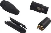 NC4FXX-B, Аудио разъем XLR, 4 контакт(-ов), Гнездо, Монтаж на Кабель, Контакты с Покрытием из Золота