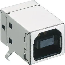 2411 03, Разъем USB, Типа B, USB 2.0, Гнездо, 4 вывод(-ов), Монтаж в Сквозное Отверстие, Прямой Угол