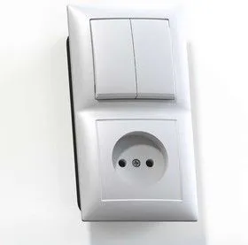 Блок СП БКВР-409 Селена (2-кл. выкл. + розетка) бел. Кунцево 8201