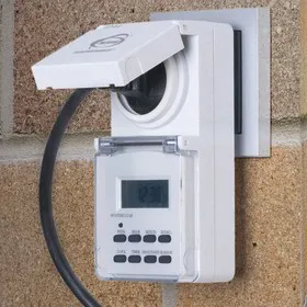 TMH-E-6 16A x1 IP44 / Розетка-таймер электронная Белый