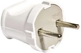 Вилка электрич. без заземл. бел. 6А 250В (еврослот) UNIVersal А113