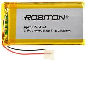 LP704374, Аккумулятор литий-полимерный (Li-Pol) 2500мАч 3.7В, с защитой
