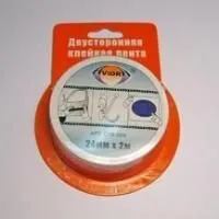 Скотч двухсторонний на вспененной основе, 24*2м, на блистере