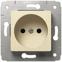 Механизм розетки 1-м СП Cariva 2К 16А 250В без заземл. IP20 сл. кость Leg 773716