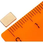 Неодимовый магнит прямоугольник 6х4х1 мм, золотой