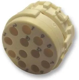 SAI-M23-SE-12, Вставка круглого разъема, Серия M23, 12 контакт(-ов), Штырь, Обжим / Пайка