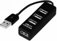 18-4103, Разветвитель USB на 4 порта черный