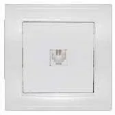 Розетка телефонная 1-м СП Бриллиант бел. UNIVersal 7947564