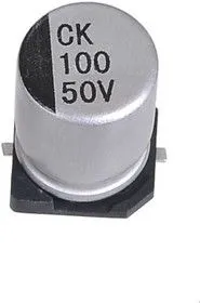 ECAP SMD, 100 мкФ, 25 В, 105C, 20% 6.3x7.7мм, Конденсатор электролитический алюминиевый SMD