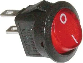 SMRS-101-2C3-R, Переключатель ON-OFF (3A 250VAC) SPST 2P, красная клавиша