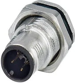 1553459, Разъем Кабеля, SPEEDCON Series, M12, Male, 4 Positions, Штырь для Пайки, Прямой Монтаж в Панель