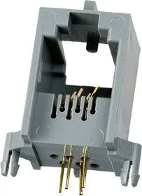 05-1112, розетка телефонная 6р4с пластик 623pcbh на плату (fd-6045)