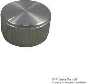 061-6008, Ручка, Круглый Вал, 6.35 мм, Алюминий, Круглая с Индикаторной Линией на Верхней Части, 31.8 мм