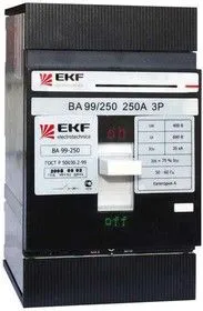 Выключатель авт. 3п ВА-99 250/125А 35кА EKF mccb99-250-125