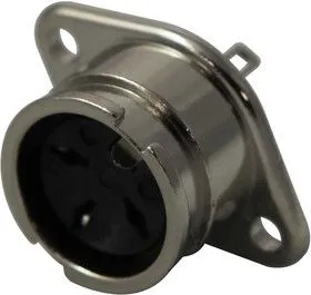 0107 03, Разъем DIN Аудио / Видео, 3 контакт(-ов), Гнездо, Монтаж в Панель, Пайка