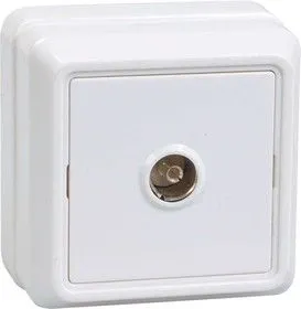 Розетка TV 1-м ОП Октава РТВ20-ОБ IP20 бел. ИЭК EAO10-K01-DC