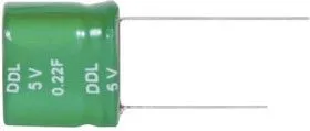 DDL224S05F1ERRDAPZ, Суперконденсатор, 0.22 Ф, 5.5 В, Радиальные Выводы, DDL Series, +50%, -20%, 11.8 мм