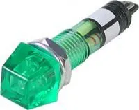 N-815G, Лампа неоновая с держателем зеленая 220V