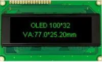 O100H032AGPP5N0000, Графический OLED дисплей, 100 x 32 пикселей, Зеленый на Черном, 5В, Параллельный, SPI, 98мм x 60мм