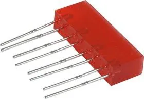 L-865/4SRDT, Световая полоса красная 5х22мм 60мКд