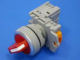 TN2SS2R-1B (красный), Переключатель управления, 2 позиции, с фиксацией, 30 мм, НЗ