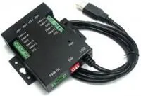 USB-4485-M, 4-портовый преобразователь USB в RS-485 с выходом питания, крепление на DIN-рейку