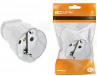 SQ1806-0131, Розетка на кабель белая 2П+З 16А 250В