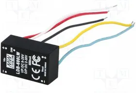 LDB-600LW, DC/DC LED Driver, вход 9…28В DC, выход 600мА/2…30В, преобразователь для светодиодного освещения