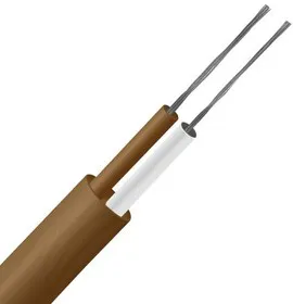 XF-1272-FAR, Thermocouple Extension Cable, PTFE, Insulated, Flat Pair, Type TX, 1/0.3 mm, Brown, 50 m