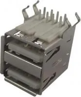 61400826021, Составной USB разъем, USB Типа A, USB 2.0, 8 вывод(-ов), Горизонтальный, Медный Сплав
