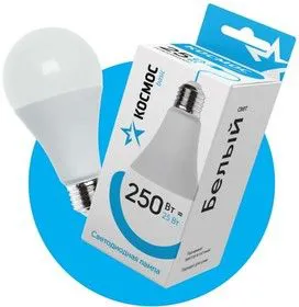 Лампа светодиодная A65 25Вт 220В E27 4500К КОСМОС LkecLED25wA65E2745