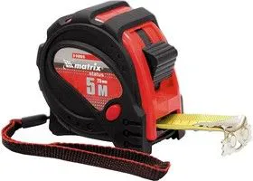 31004, Рулетка Status magnet 3 fixations, 3 м х 16 мм, обрезиненный корпус, зацеп с магнитом