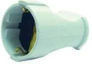 Штепсель с заземл. бел. Makel 10003