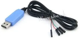 USB to TTL 4-pin Wire, Кабель преобразователь USB -TTL (1м)