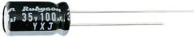 100YXJ330MGC16X25, Электролитический конденсатор, миниатюрный, 330 мкФ, 100 В, Серия YXJ, 20%, Радиальные Выводы