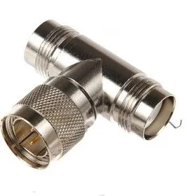 HYR-0510 (TWIN-7728) (GTW-510), TWIN штекер - TW 2 гнезда Т-образный