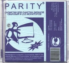 24023 Parity , Салфетки сухие для очистки обычных и LCD-мониторов (12шт.)