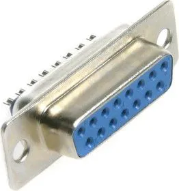 DS1033-15 FUN8SS (DB-15F), Гнездо D-SUB 15 pin на кабель (пайка)