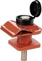 GL-11703A, GALMAR Зажим к фасаду/стене для токоотвода с возвышением (высота 15 мм, оцинк. сталь с покраской)