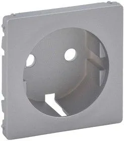 Панель лицевая Valena Life для розетки 2К+З алюм. Leg 755202