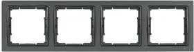 Рамка 4-м BOLERO Q1 РУ-4-БА квадрат. антрацит ИЭК EMB42-K95-Q1
