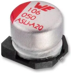 865080253012, SMD электролитический конденсатор, Radial Can - SMD, 470 мкФ, 10 В, Серия WCAP-ASLI