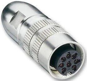 0322 07-1, Круглый разъем, Серия 3, Гнездо на Кабель, 7 контакт(-ов), Гнездо под Пайку, С Резьбой