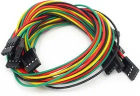 4 pin dual-female jumper wire - 300mm (5 PCs pack), Набор проводов соединительных (F-F) 5 штук