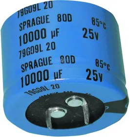 80D222P100KE2DE3, ALUMINUM ELECTROLYTIC CAPACITOR 2200UF 100V +30, -10%, SNAP-IN