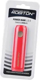 ROBITON POWER BANK Li3.4 ROSE (розовый) 3350мАч BL1, Универсальный внешний аккумулятор